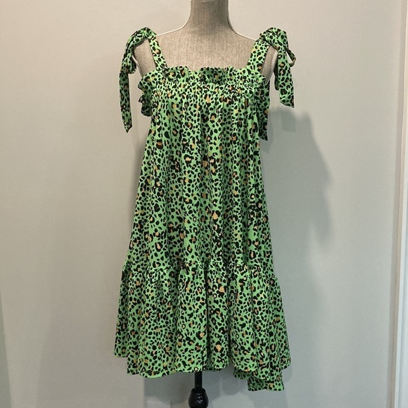H&M Green Animal Print BabyDoll Dress - Picture 3 of 12